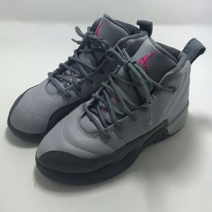 Air Jordan gray toddler girls sneakers SZ:12c